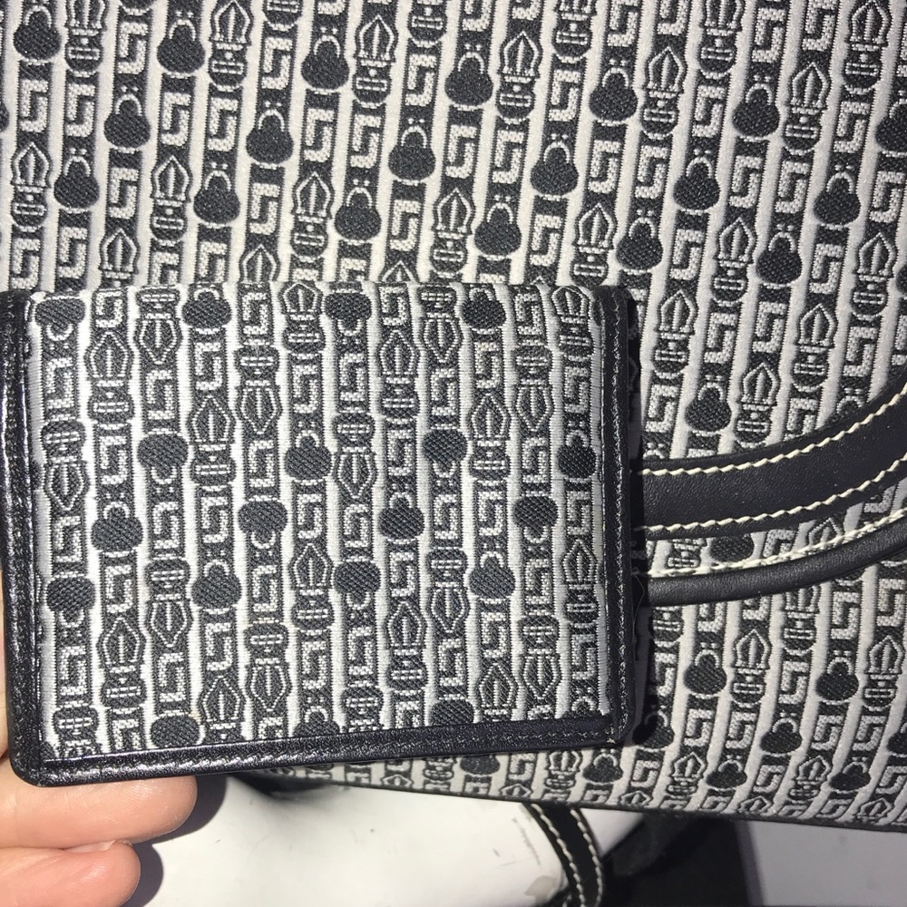 New vintage Judith Leiber large jaquered clutch fabric - Picture 9 of 12